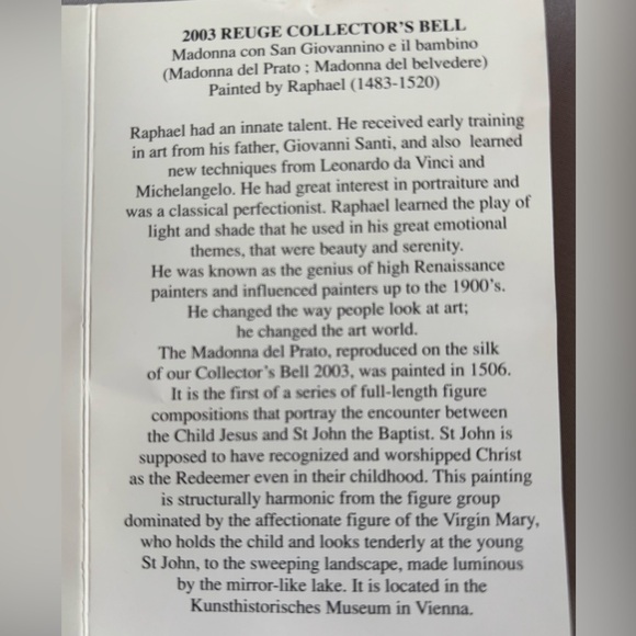 REUGE Musical Christmas Bell Ornament Christmas Tree Blue Original Box - Picture 3 of 7